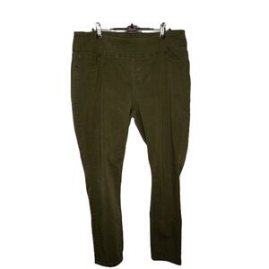 Stitch Star, Olive-green pull-on pants (Women's XL)